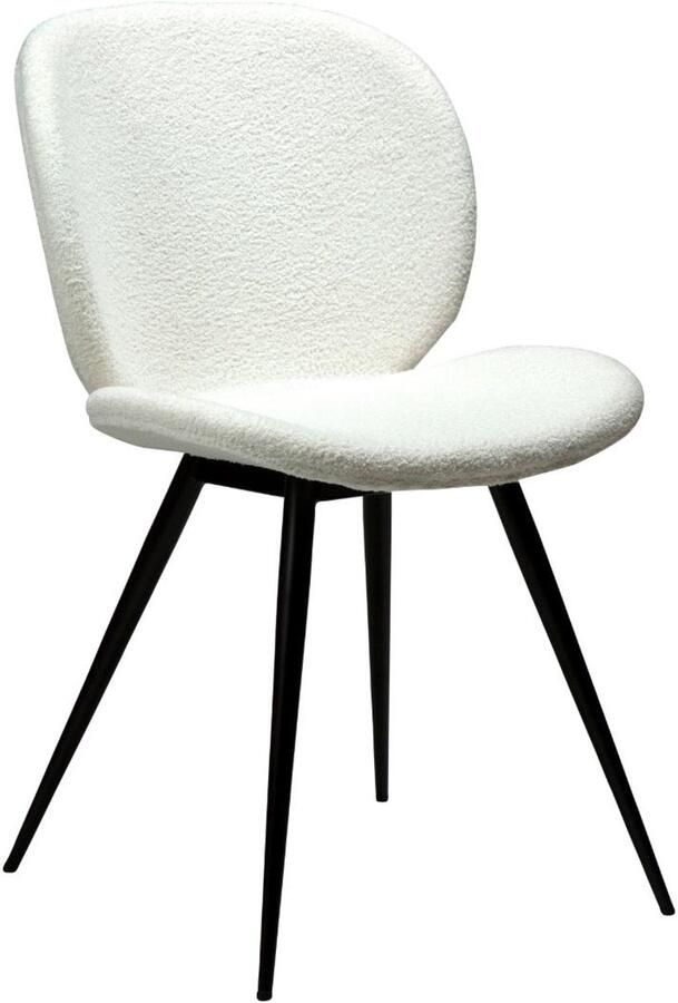 Hioshop Cloud eetkamerstoel bouclé wit