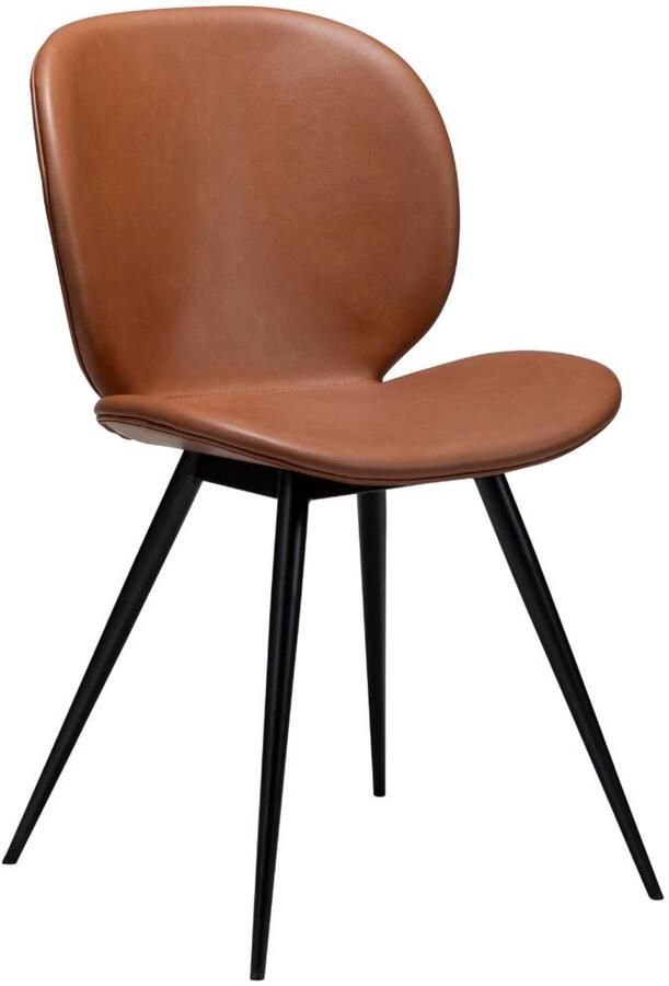 Hioshop Cloud eetkamerstoel PU-kunstleer cognackleurig