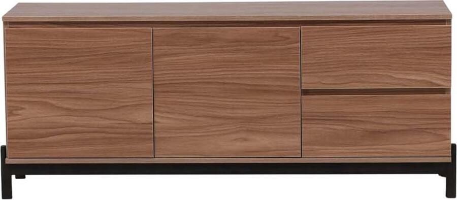 Hioshop Corpus dressoir 2 deuren 2 laden okkernoot decor.