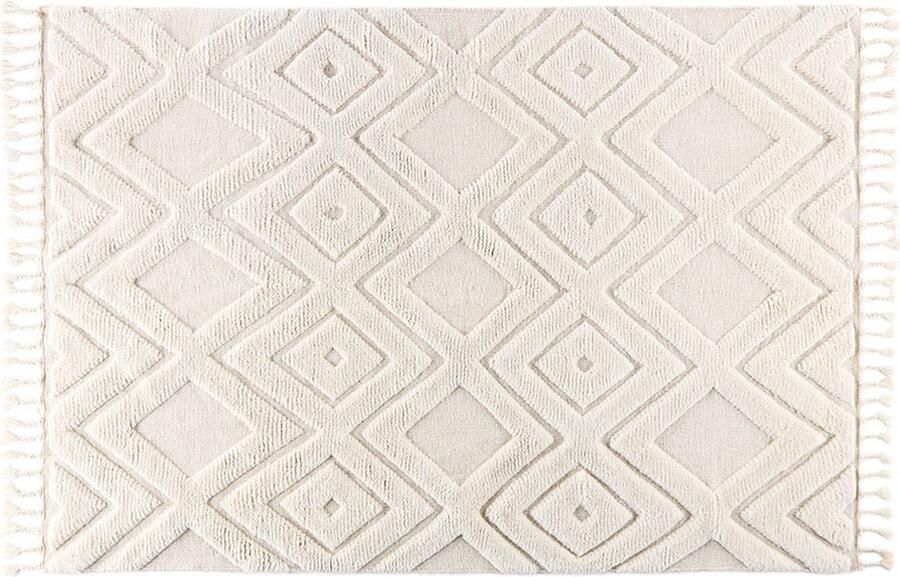 Hioshop Dahlia vloerkleed 300x200cm wit