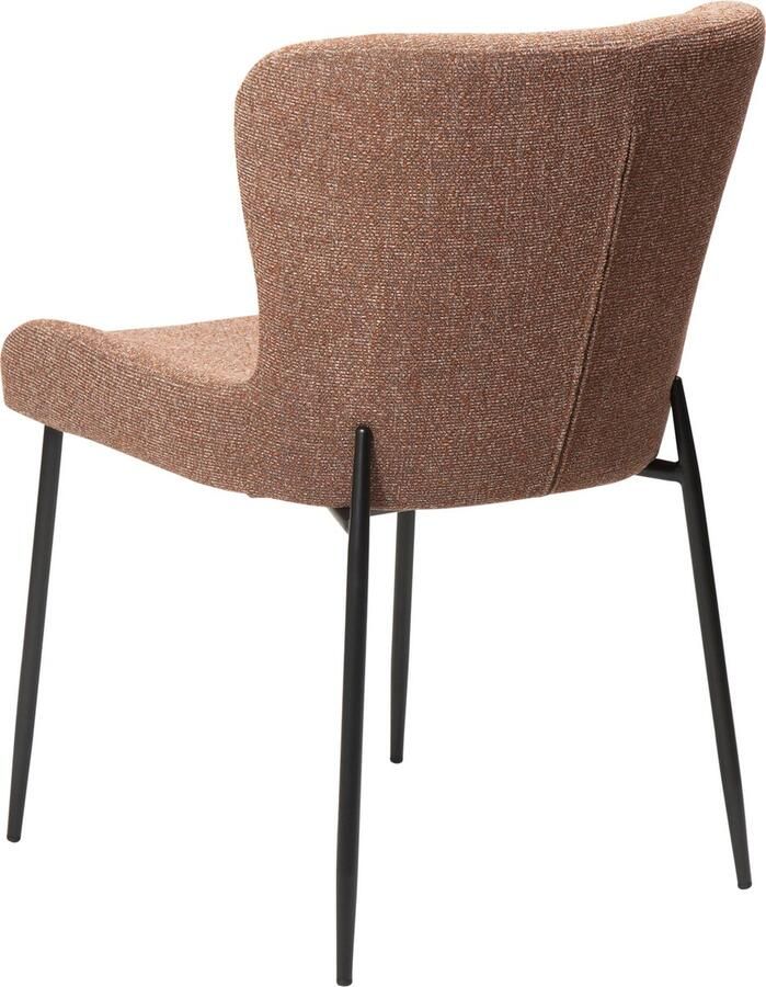 Dan-Form Glam Eetkamerstoel Rood Bouclé set van 2