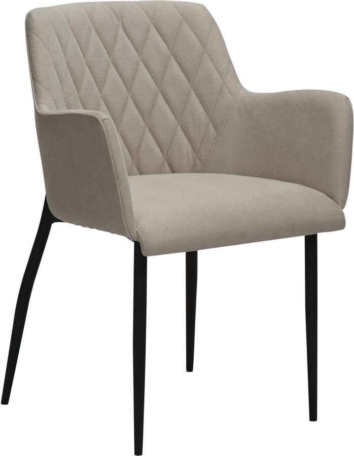 Hioshop Danform Rombo eetkamerstoel met armleuningen zandkleurig