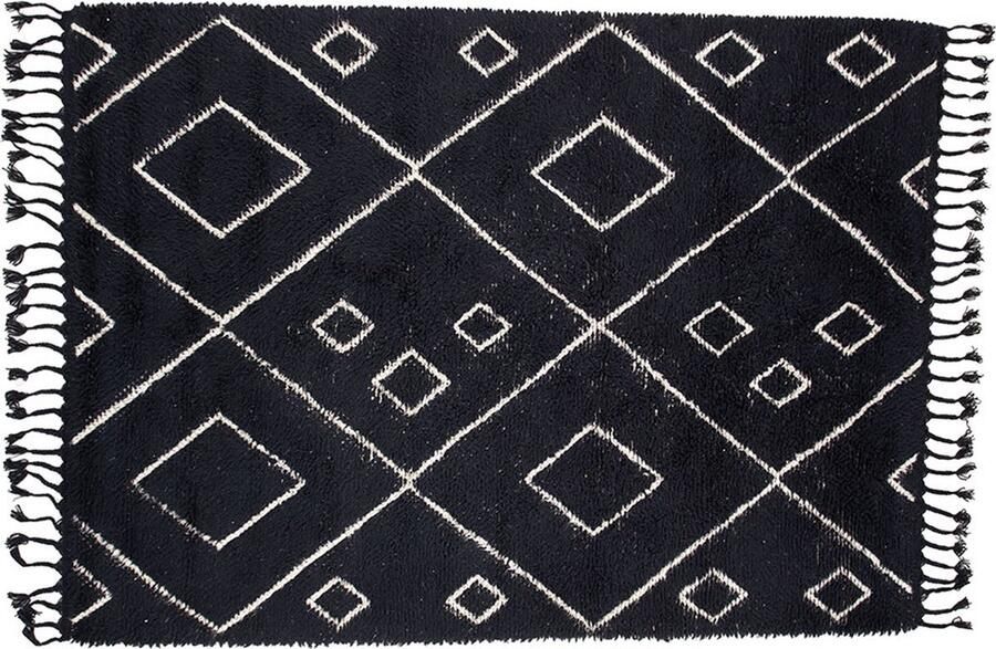 Hioshop David vloerkleed 230x162cm zwart