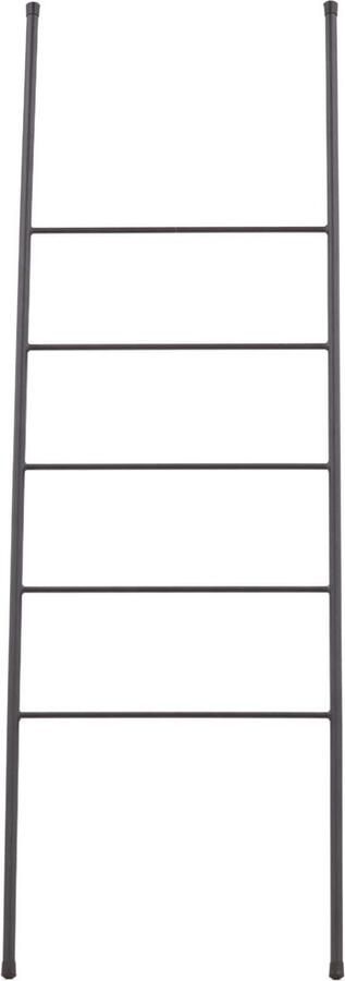 Hioshop Drammen kapstok stalen ladderhanddoekhouder zwart