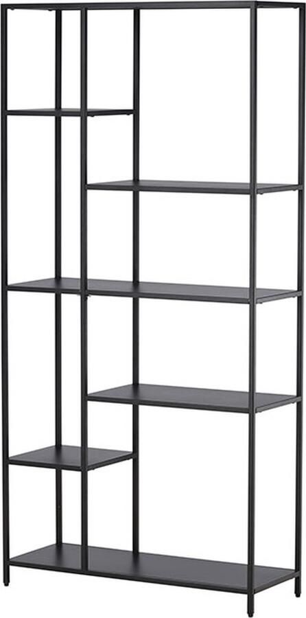 Hioshop ElAlto wandkast 6 planken zwart.