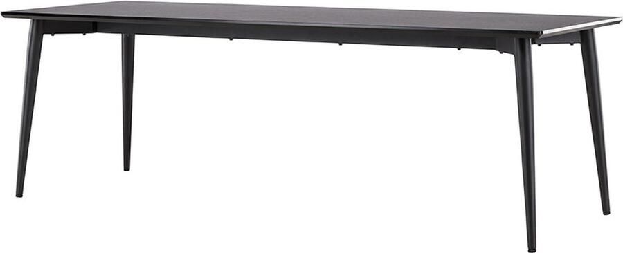 Hioshop Ellis eetkamertafel 85x230 cm zwart.