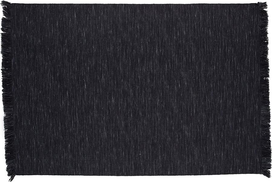 Hioshop Elton vloerkleed 230x162cm zwart