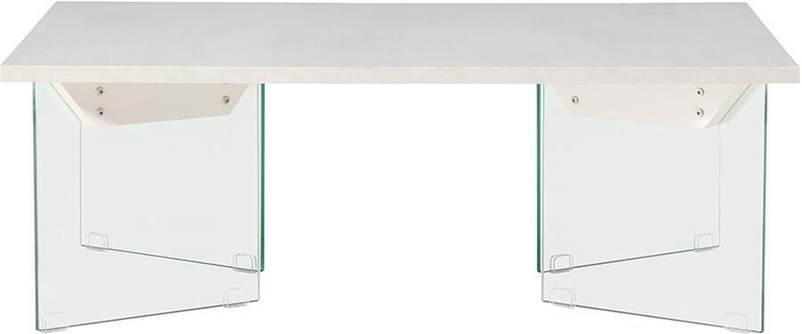 Nohr Salontafel Hal Betonlook en glas 120 x 80cm Wit