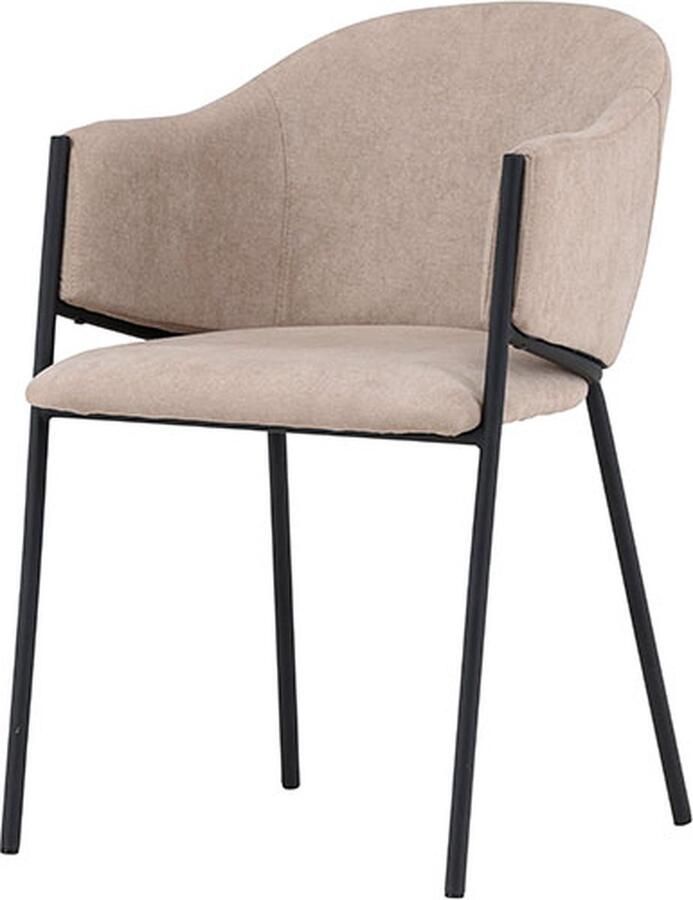 Fjord Fjôrd Eetkamerstoel Evelina Zwart Beige Set van 2 - Foto 2