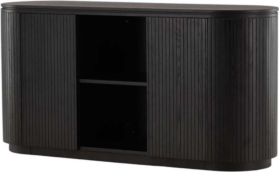 Hioshop FjällbackaH dressoir 2 deuren 1 plank zwart. - Foto 2