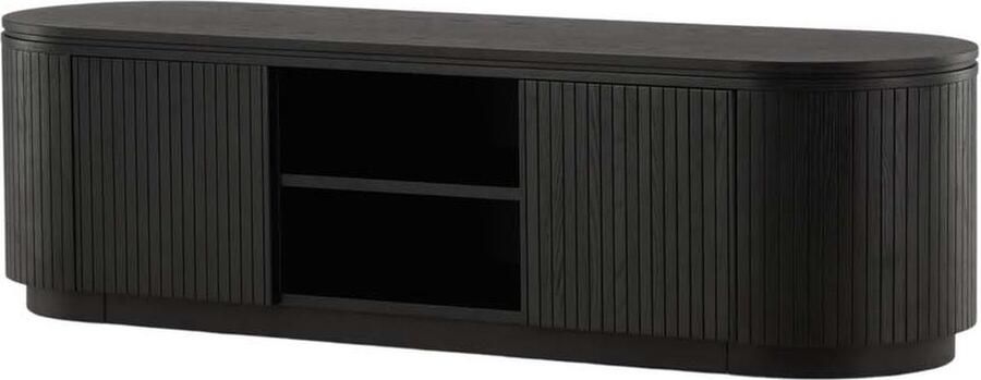 Fjord Fjôrd Tv-meubel Fjällbacka MDF Fineer Zwart 160cm - Foto 2