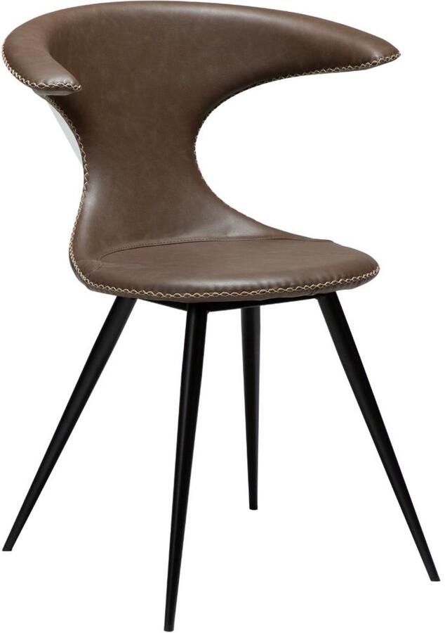 Hioshop Flair eetkamerstoel PU-kunstleer bruin