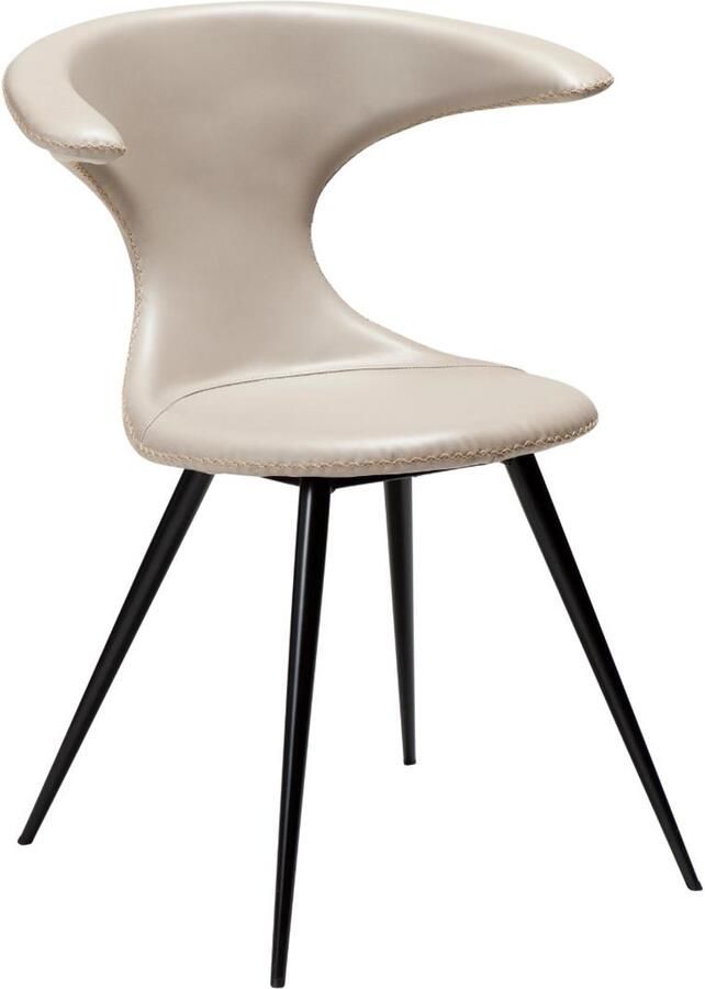 Hioshop Flair eetkamerstoel PU-kunstleer lichtgrijs