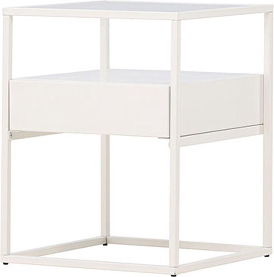 Hioshop Fortaleza hoektafel 1 lade 1 plank wit.