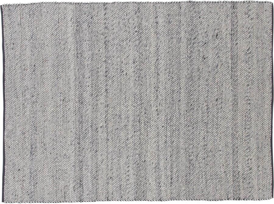 Hioshop Ganga vloerkleed 240x170 cm wol grijs.