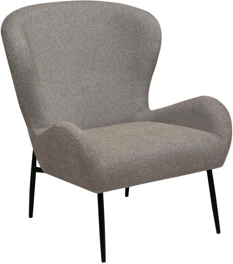 Hioshop Glam fauteuil bouclé lichtbruin