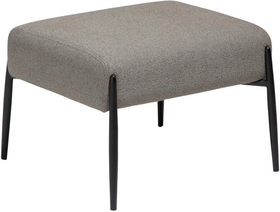 Hioshop Glam poef bouclé lichtbruin