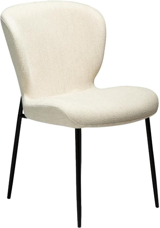 Hioshop Glory eetkamerstoel bouclé beige