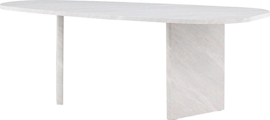 Nohr Organische Eettafel Jenea Betonlook MDF 220 x 100cm Wit