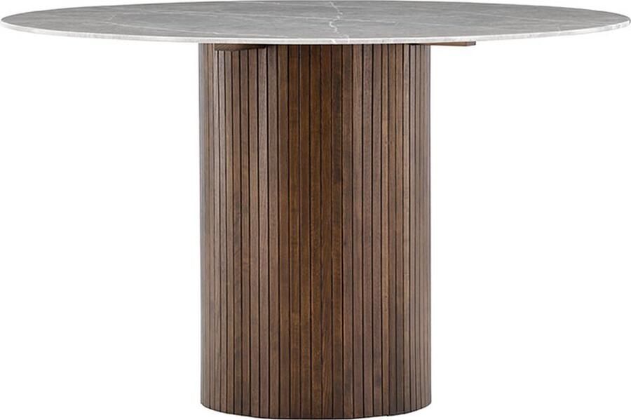 Nohr Ronde Eettafel Adrin Marmer 120cm Bruin Japandi