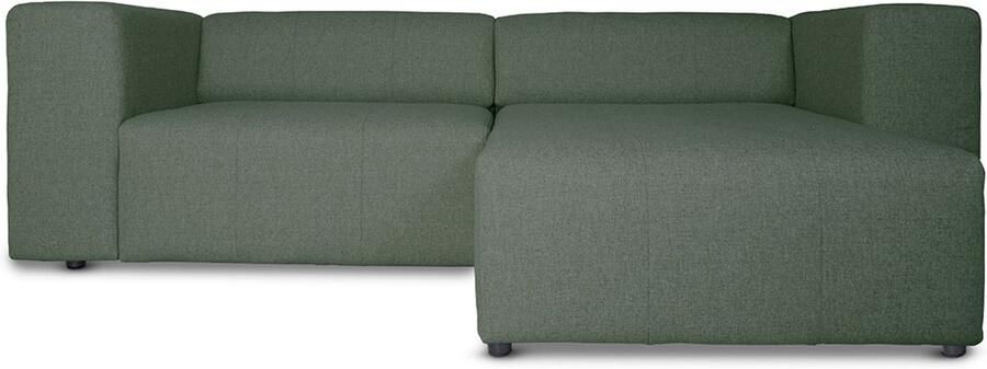 Hioshop Heaven bank met chaise longue rechts of links gedraaid groen