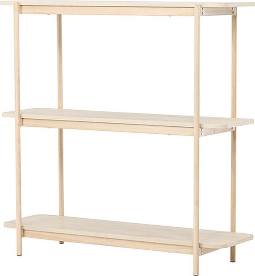 Hioshop Heim wandkast 120 cm 3 planken whitewash