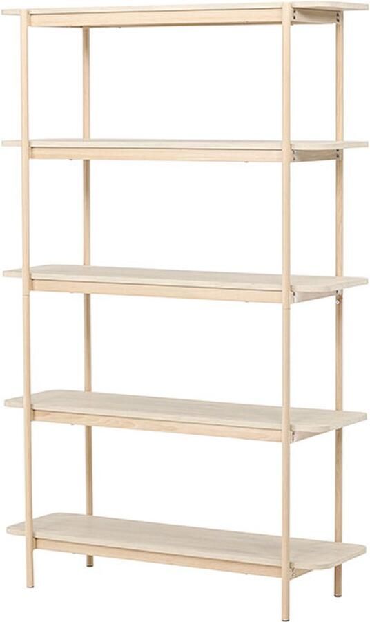 Hioshop Heim wandkast 190 cm 5 planken whitewash.