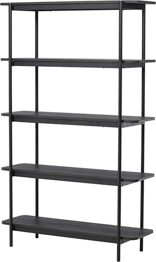Hioshop Heim wandkast 190 cm 5 planken zwart. - Foto 2
