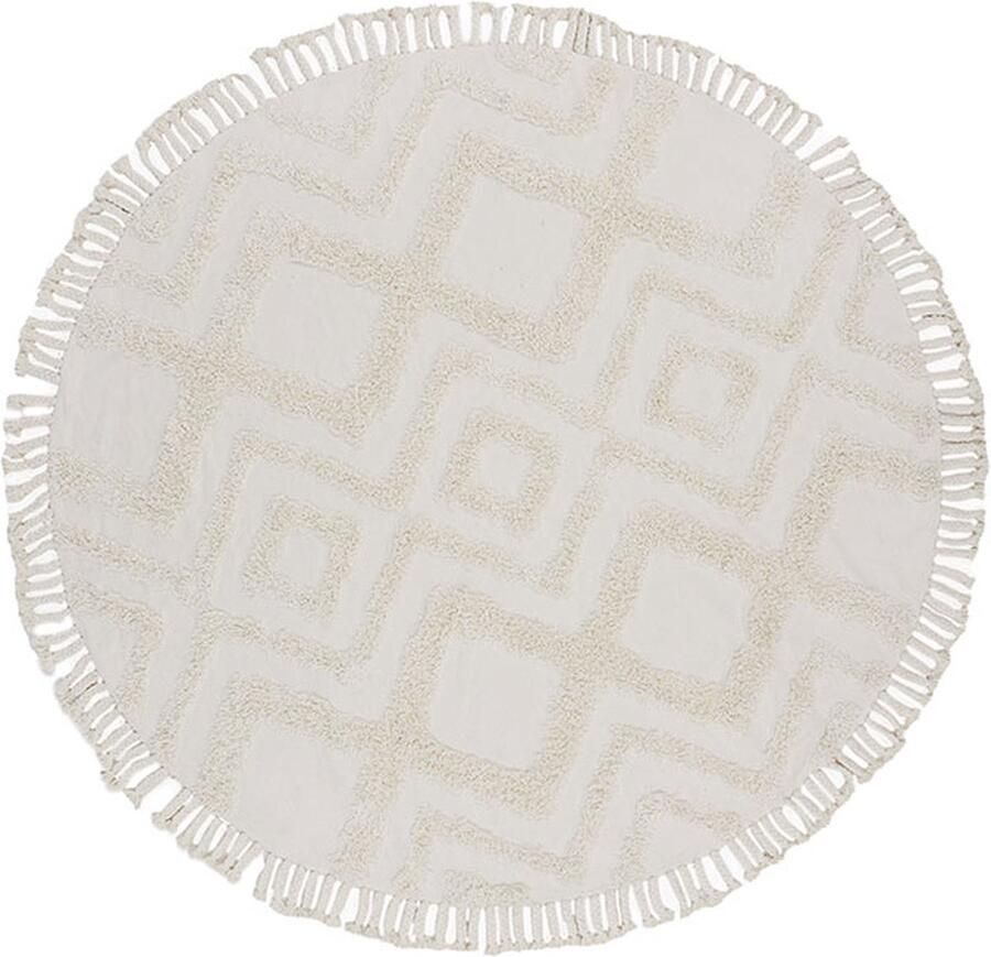 Hioshop Hilma vloerkleed Ø200cm wit