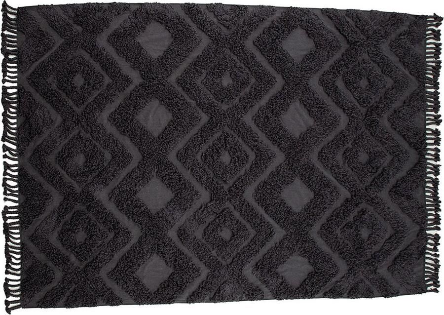 Hioshop Hilma vloerkleed 300x200cm donkergrijs