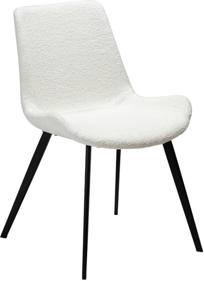Hioshop Hype eetkamerstoel bouclé wit
