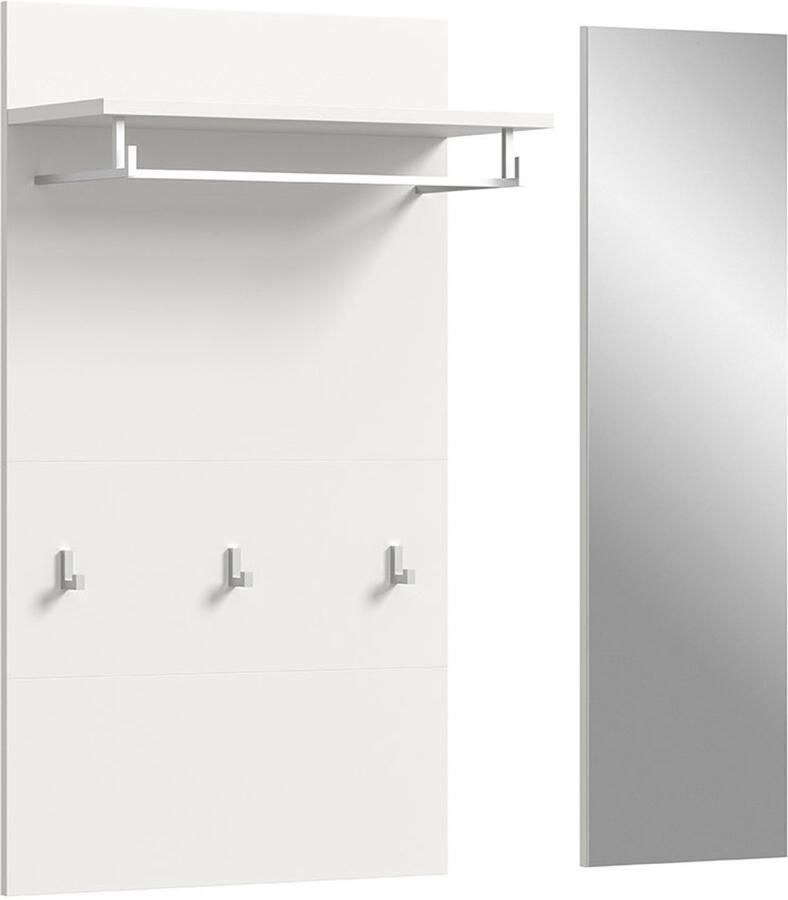 Hioshop Jam garderobe opstelling 2 delen wit