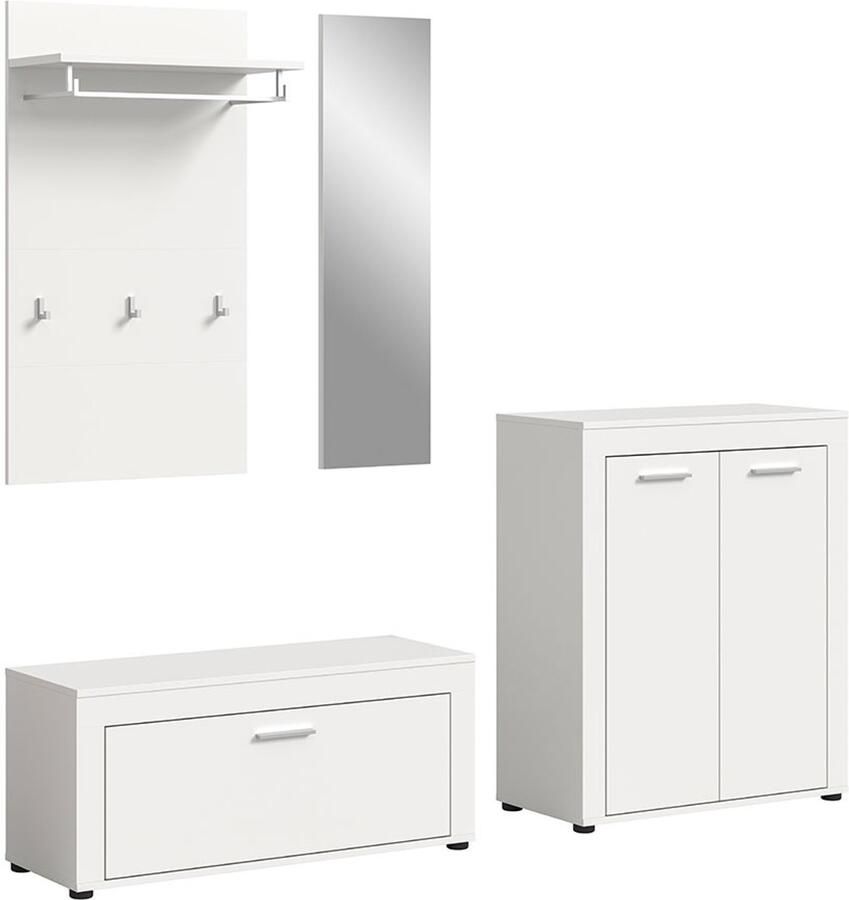 Hioshop Jam garderobe opstelling 4 delen wit - Foto 2