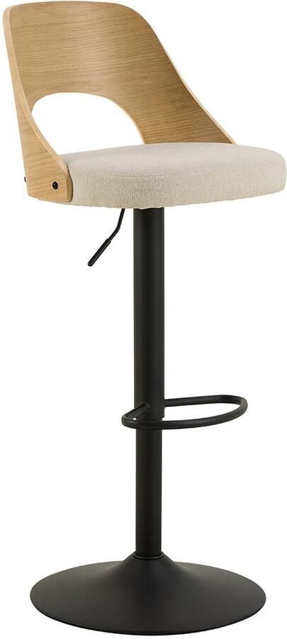 Bendt Draaibare Barkruk Vila Beige Naturel (zithoogte 62-84cm) - Foto 3