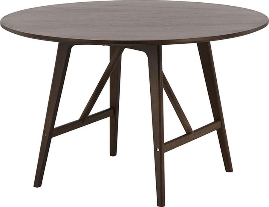 Nohr Ronde Eettafel Yolando Rubberhout 100cm Donkerbruin