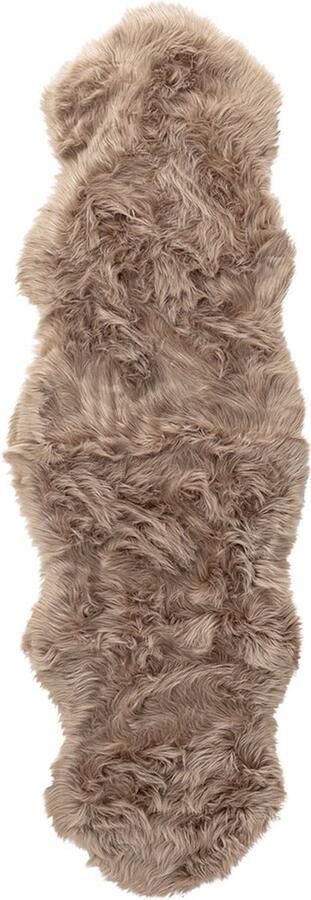 Hioshop Katy kunstvacht geïmiteerd vel 180x55cm bruin