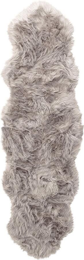 Hioshop Katy kunstvacht geïmiteerd vel 180x55cm grijs