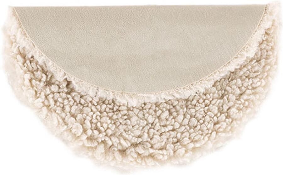 Hioshop Katy stoelkussen Ø34 cm kunstleer wit