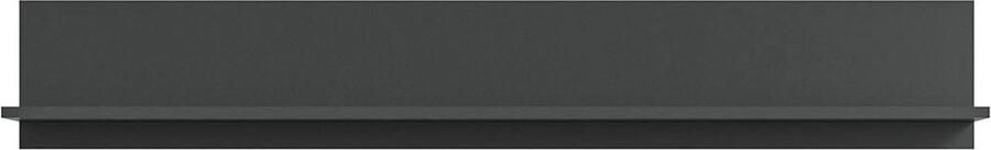 Hioshop Lago wandkast wandplank 140x22cm mat wit grijs