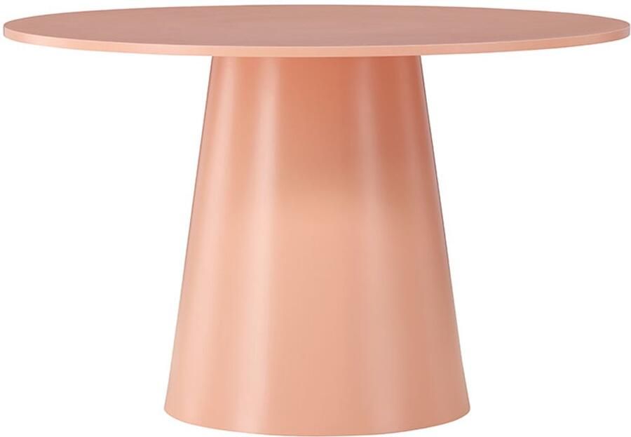 Hioshop Lanzo eetkamertafel Ø120cm perzikkleurig