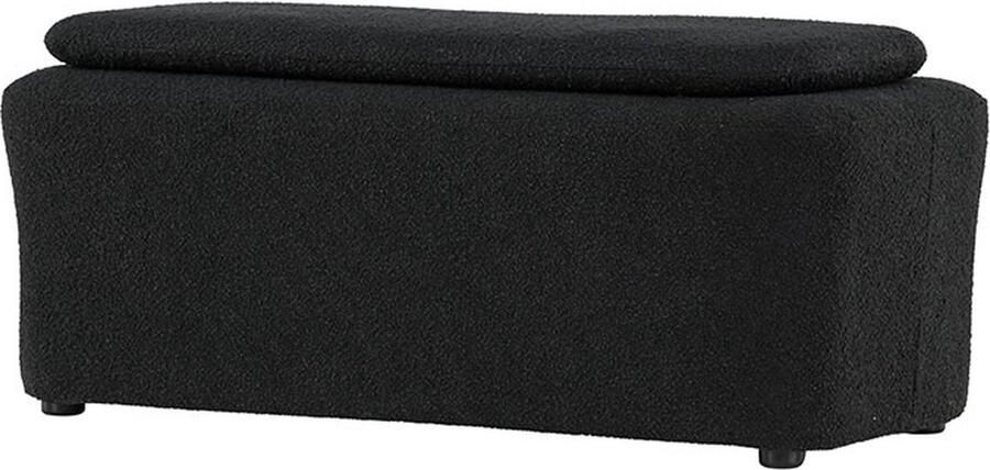 Hioshop Laurel poef zwart.