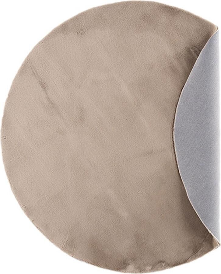 Hioshop Leni vloerkleed Ø200 cm beige