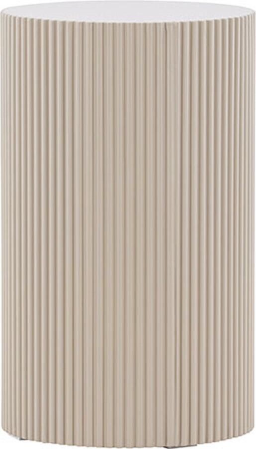 Hioshop Lenox hoektafel Ø30 cm sokkel beige.