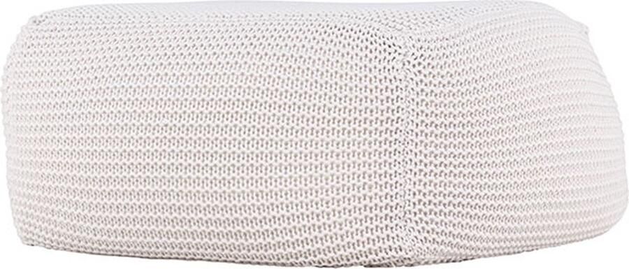 Hioshop Luca poef crèmekleurig.