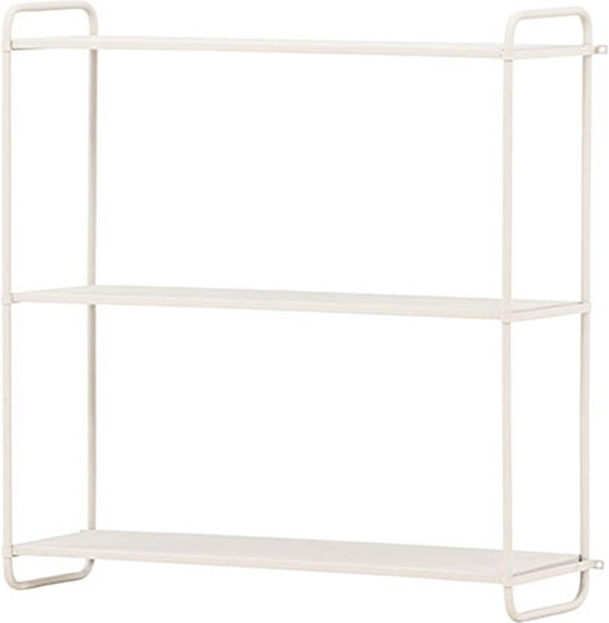 Hioshop LyonH wandkast wandhangend 3 planken beige.
