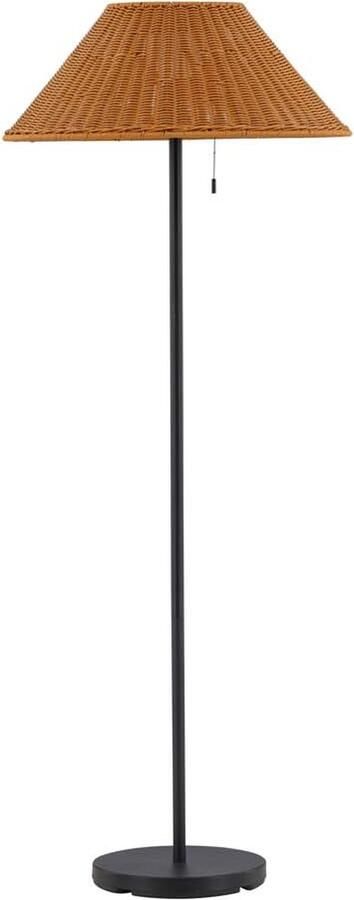 Hioshop Mabis vloerlamp LED buiten 60x150x60cm bruin