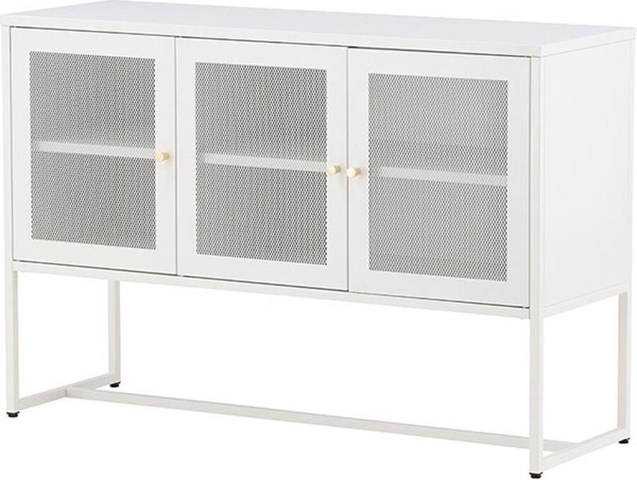 Hioshop Malla dressoir 3 deuren wit.