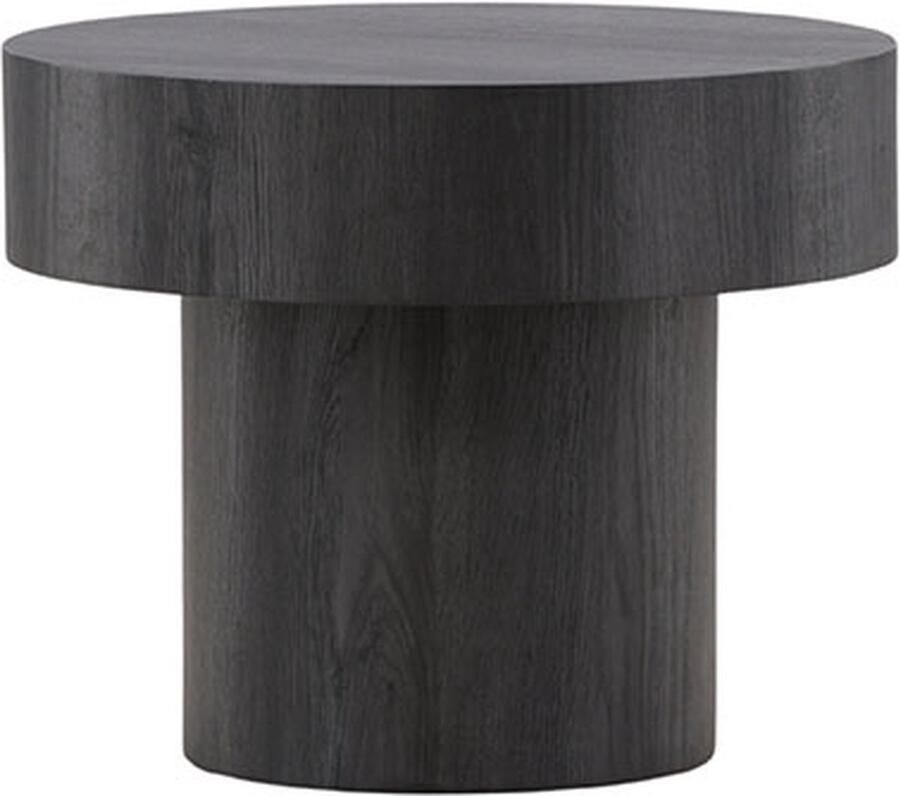 Hioshop Malung hoektafel Ø50 cm zwart.