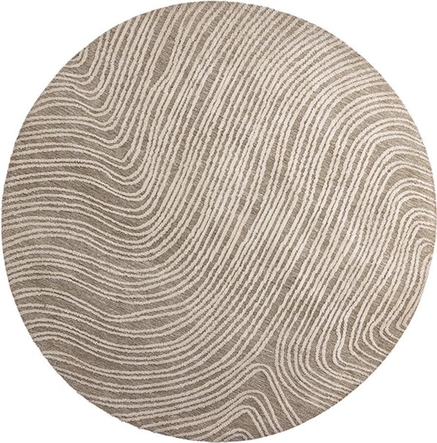 Hioshop Melle vloerkleed Ø200cm beige