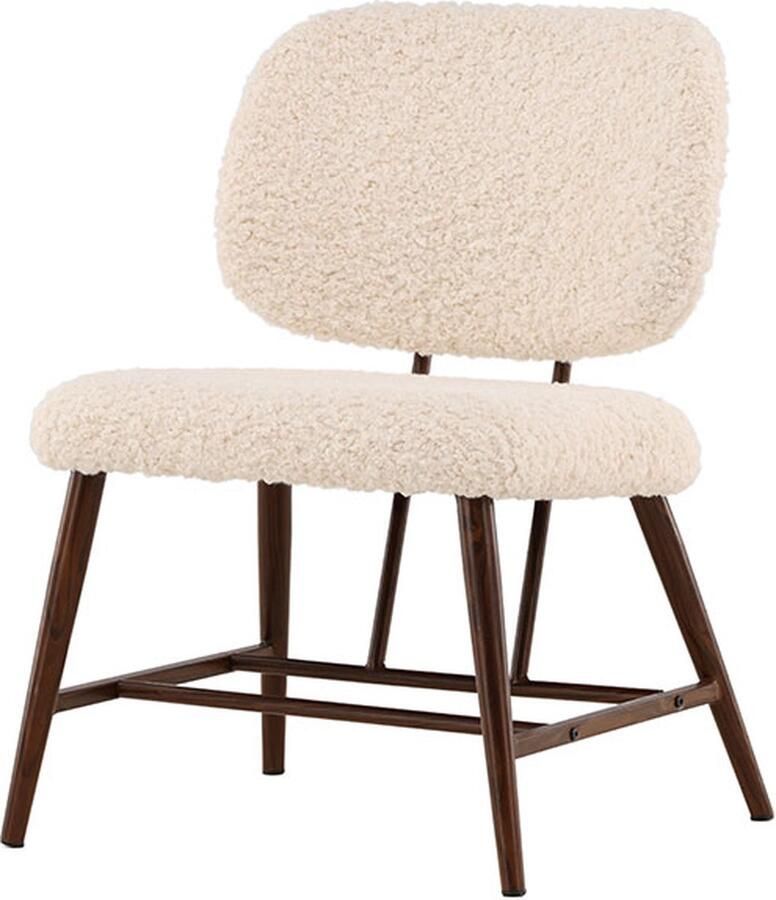 Hioshop Midland fauteuil teddy wit.